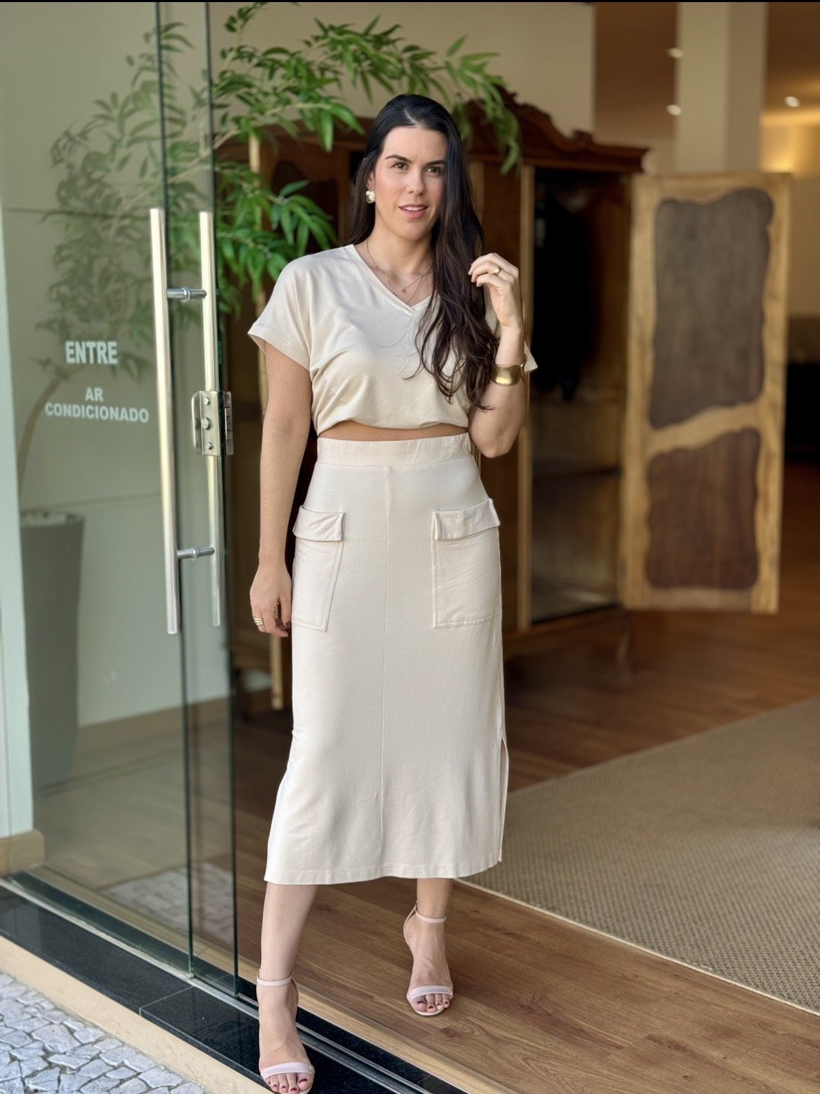 Conjunto Saia Moda Mercado Livre Saias Evangelicas Blusa Saias - Main Image